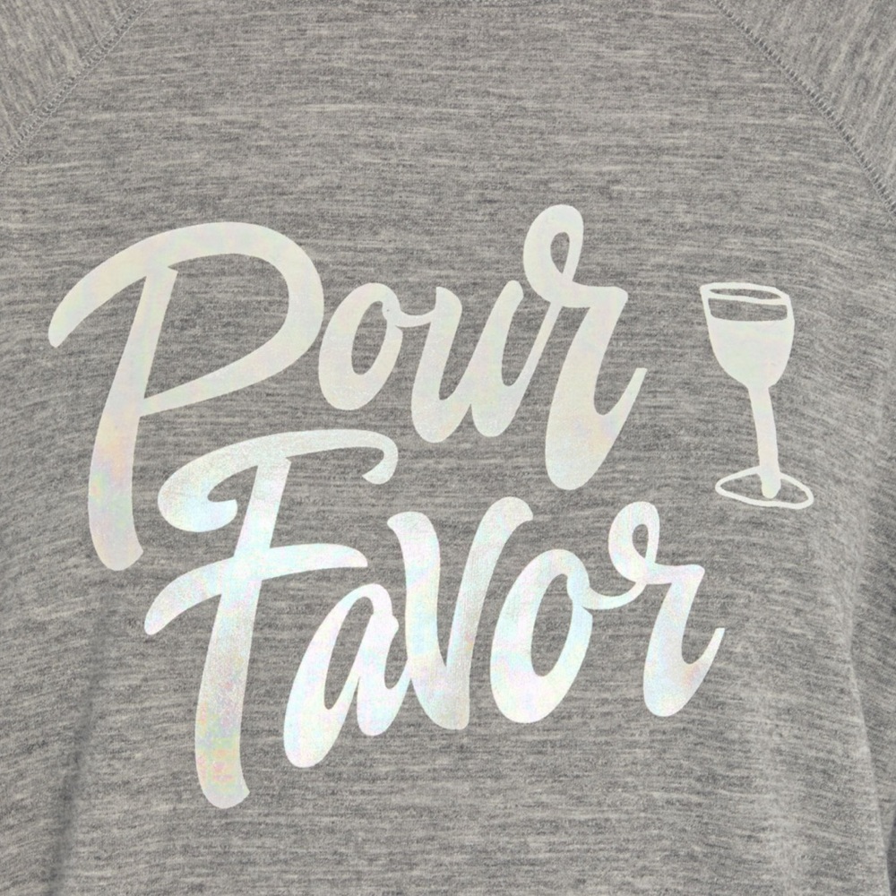 NWT Wildfox Pour Favor Wine Grey Sweatshirt Med Lg - Picture 6 of 13